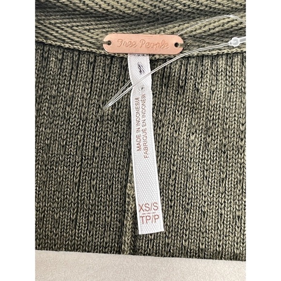 Rare FREE PEOPLE Green Oversized Poncho Jacket New in XS/S - Picture 5 of 5